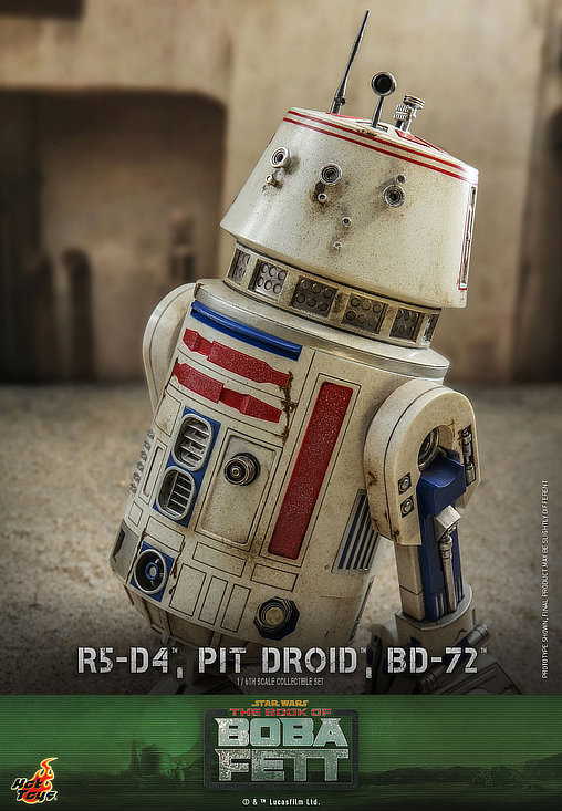 Star Wars - The Book of Boba Fett: R5-D4 and Pit Droid and BD-72, 1/6 Figur von Hot Toys