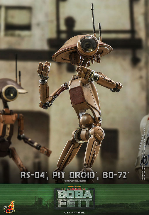 Star Wars - The Book of Boba Fett: R5-D4 and Pit Droid and BD-72, 1/6 Figur von Hot Toys