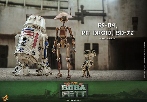 Star Wars - The Book of Boba Fett: R5-D4 and Pit Droid and BD-72, 1/6 Figur von Hot Toys