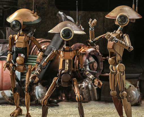 Star Wars - The Book of Boba Fett: R5-D4 and Pit Droid and BD-72, 1/6 Figur von Hot Toys