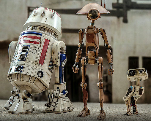 Star Wars - The Book of Boba Fett: R5-D4 and Pit Droid and BD-72, 1/6 Figur von Hot Toys