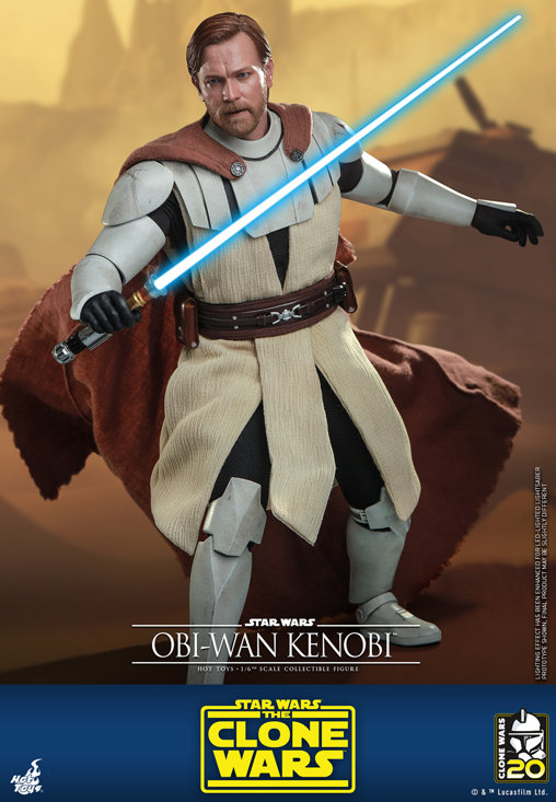 Star Wars - The Clone Wars: Obi-Wan Kenobi, 1/6 Figur von Hot Toys