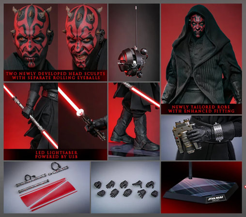 Star Wars - Episode I - The Phantom Menace: Darth Maul, 1/6 Figur von Hot Toys