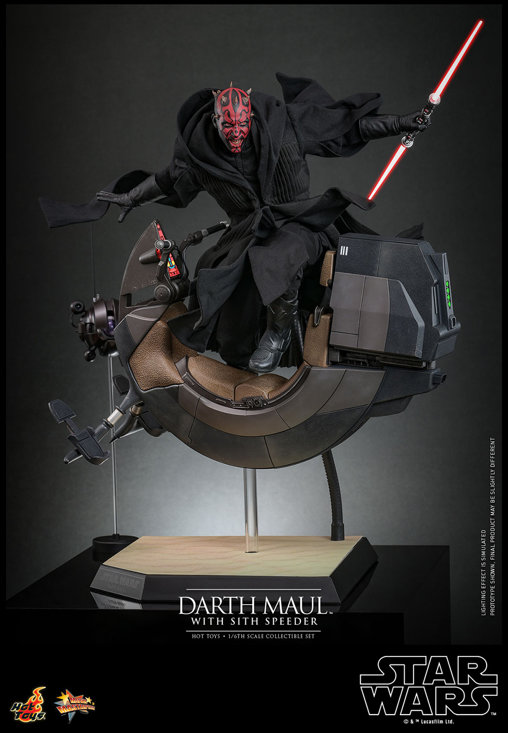 Star Wars - Episode I - The Phantom Menace: Darth Maul with Sith Speeder, 1/6 Figur von Hot Toys