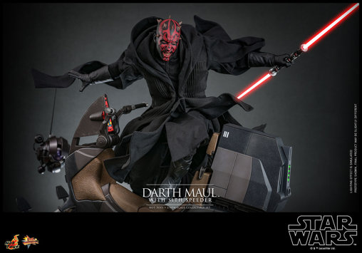 Star Wars - Episode I - The Phantom Menace: Darth Maul with Sith Speeder, 1/6 Figur von Hot Toys