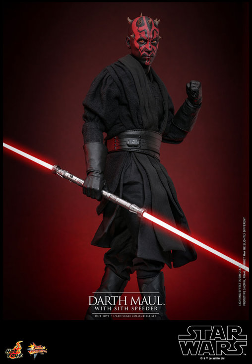 Star Wars - Episode I - The Phantom Menace: Darth Maul with Sith Speeder, 1/6 Figur von Hot Toys
