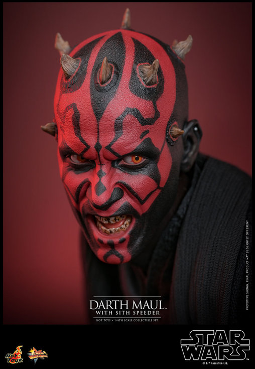 Star Wars - Episode I - The Phantom Menace: Darth Maul with Sith Speeder, 1/6 Figur von Hot Toys