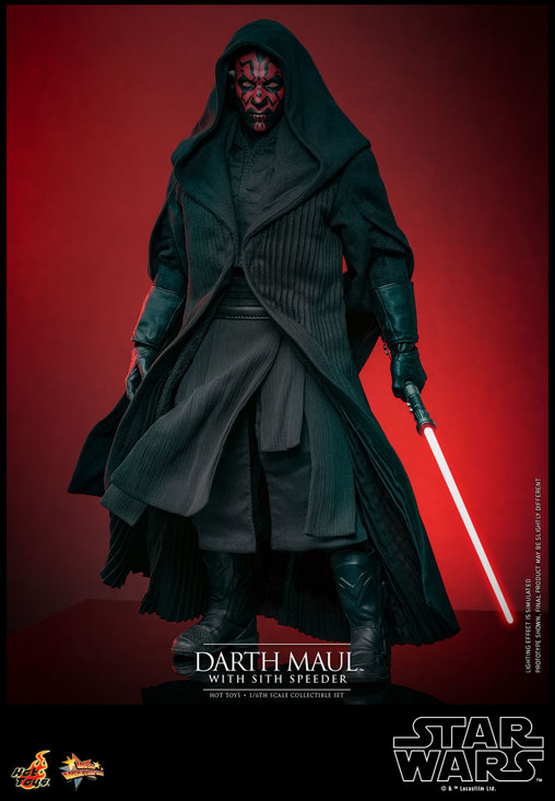 Star Wars - Episode I - The Phantom Menace: Darth Maul with Sith Speeder, 1/6 Figur von Hot Toys