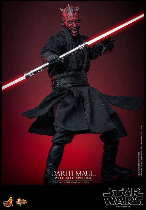 Star Wars - Episode I - The Phantom Menace: Darth Maul with Sith Speeder, 1/6 Figur von Hot Toys