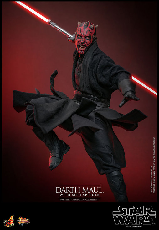 Star Wars - Episode I - The Phantom Menace: Darth Maul with Sith Speeder, 1/6 Figur von Hot Toys
