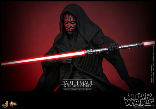 Star Wars - Episode I - The Phantom Menace: Darth Maul with Sith Speeder, 1/6 Figur von Hot Toys