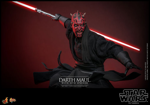 Star Wars - Episode I - The Phantom Menace: Darth Maul with Sith Speeder, 1/6 Figur von Hot Toys