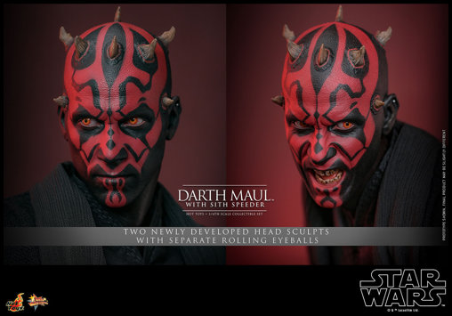 Star Wars - Episode I - The Phantom Menace: Darth Maul with Sith Speeder, 1/6 Figur von Hot Toys