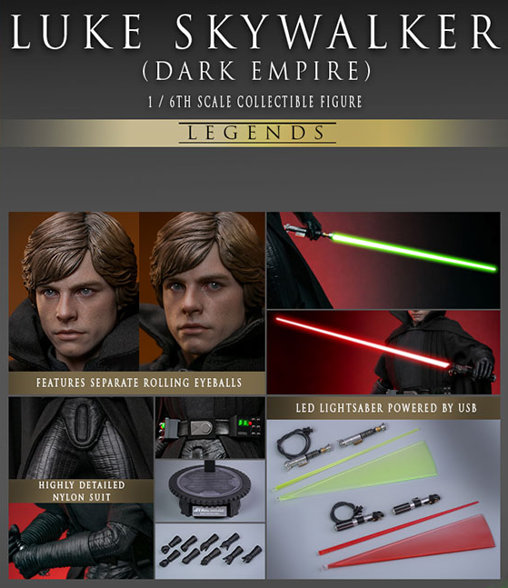Star Wars - Legends: Luke Skywalker - Dark Empire, 1/6 Figur von Hot Toys