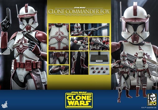 Star Wars - The Clone Wars: Clone Commander Fox, 1/6 Figur von Hot Toys