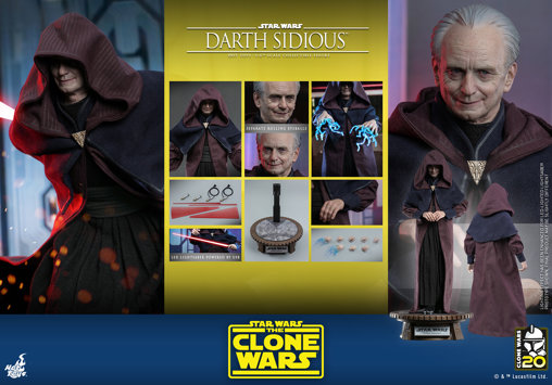 Star Wars - The Clone Wars: Darth Sidious, 1/6 Figur von Hot Toys