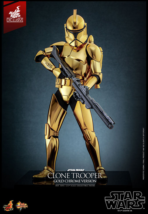 Star Wars - The Clone Wars: Clone Trooper - Gold Chrome Version, 1/6 Figur von Hot Toys