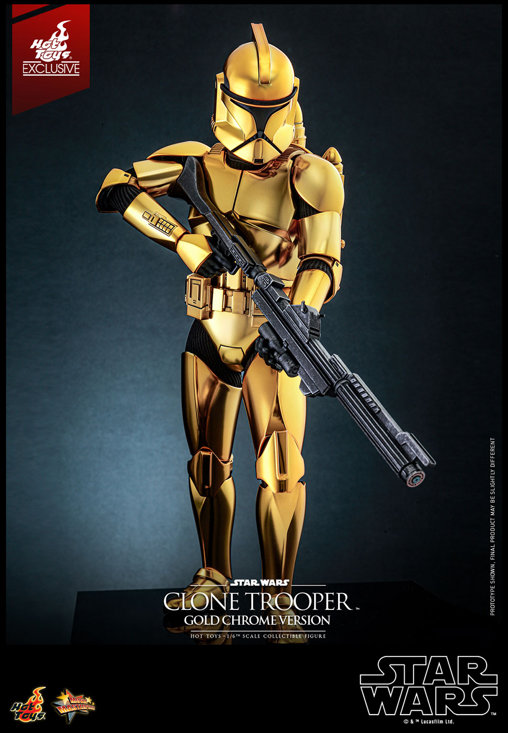Star Wars - The Clone Wars: Clone Trooper - Gold Chrome Version, 1/6 Figur von Hot Toys