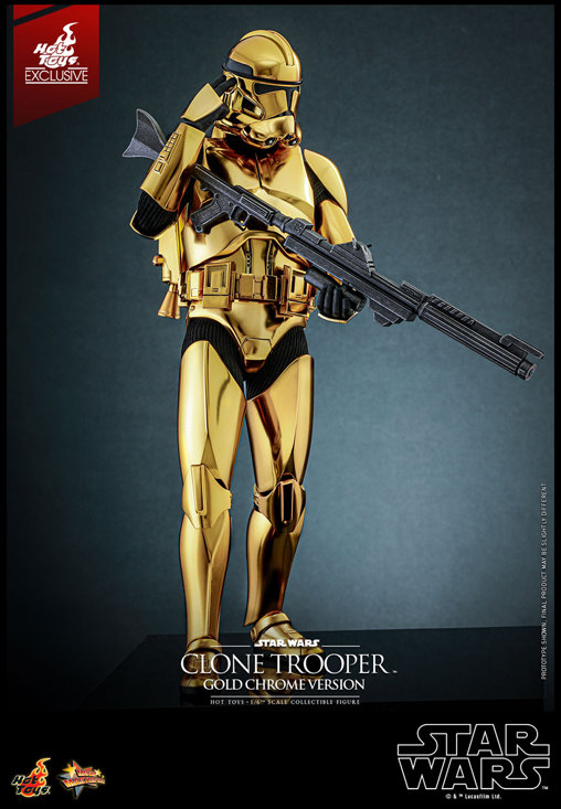 Star Wars - The Clone Wars: Clone Trooper - Gold Chrome Version, 1/6 Figur von Hot Toys