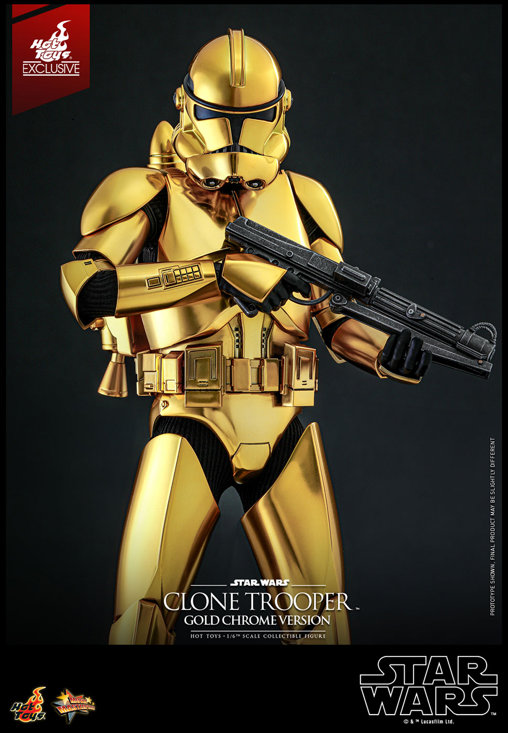 Star Wars - The Clone Wars: Clone Trooper - Gold Chrome Version, 1/6 Figur von Hot Toys