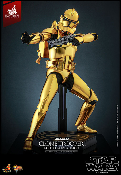 Star Wars - The Clone Wars: Clone Trooper - Gold Chrome Version, 1/6 Figur von Hot Toys