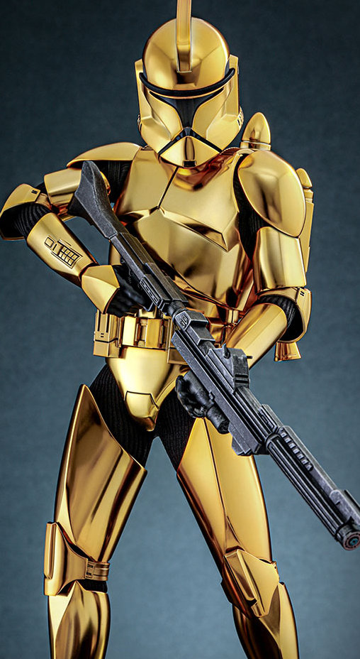 Star Wars - The Clone Wars: Clone Trooper - Gold Chrome Version, 1/6 Figur von Hot Toys