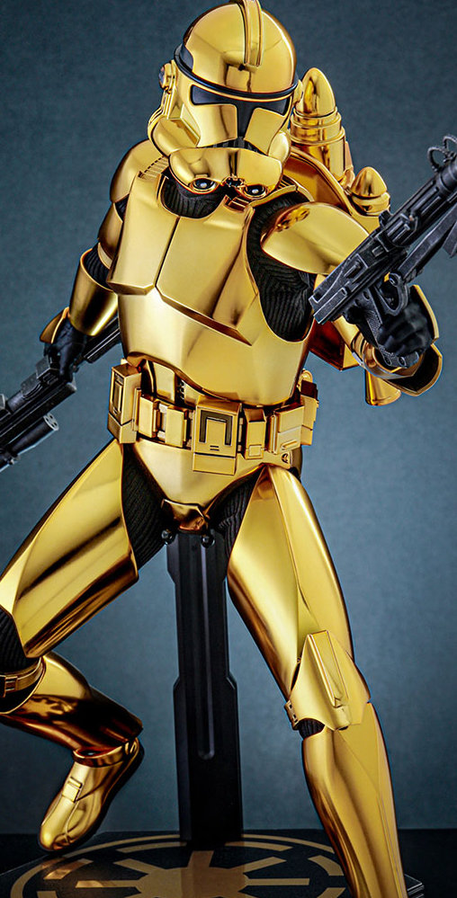 Star Wars - The Clone Wars: Clone Trooper - Gold Chrome Version, 1/6 Figur von Hot Toys