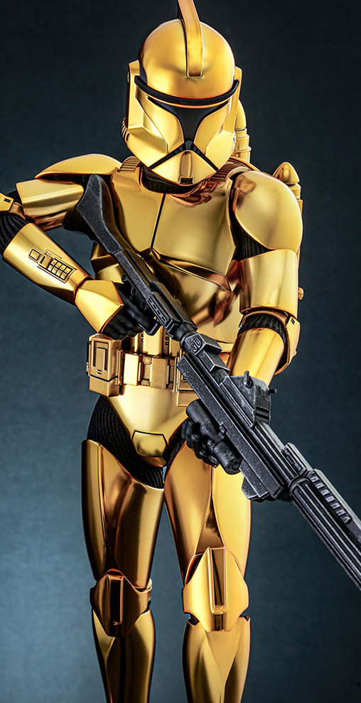 Star Wars - The Clone Wars: Clone Trooper - Gold Chrome Version, 1/6 Figur von Hot Toys