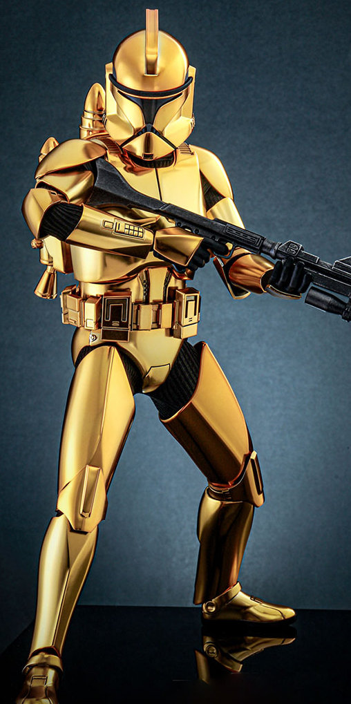 Star Wars - The Clone Wars: Clone Trooper - Gold Chrome Version, 1/6 Figur von Hot Toys