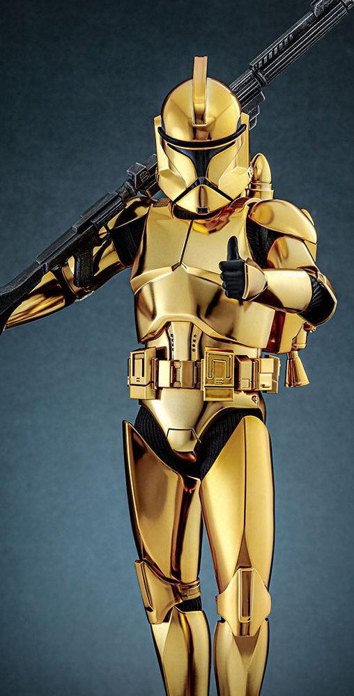 Star Wars - The Clone Wars: Clone Trooper - Gold Chrome Version, 1/6 Figur von Hot Toys