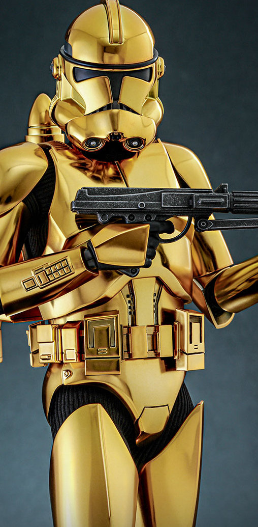 Star Wars - The Clone Wars: Clone Trooper - Gold Chrome Version, 1/6 Figur von Hot Toys