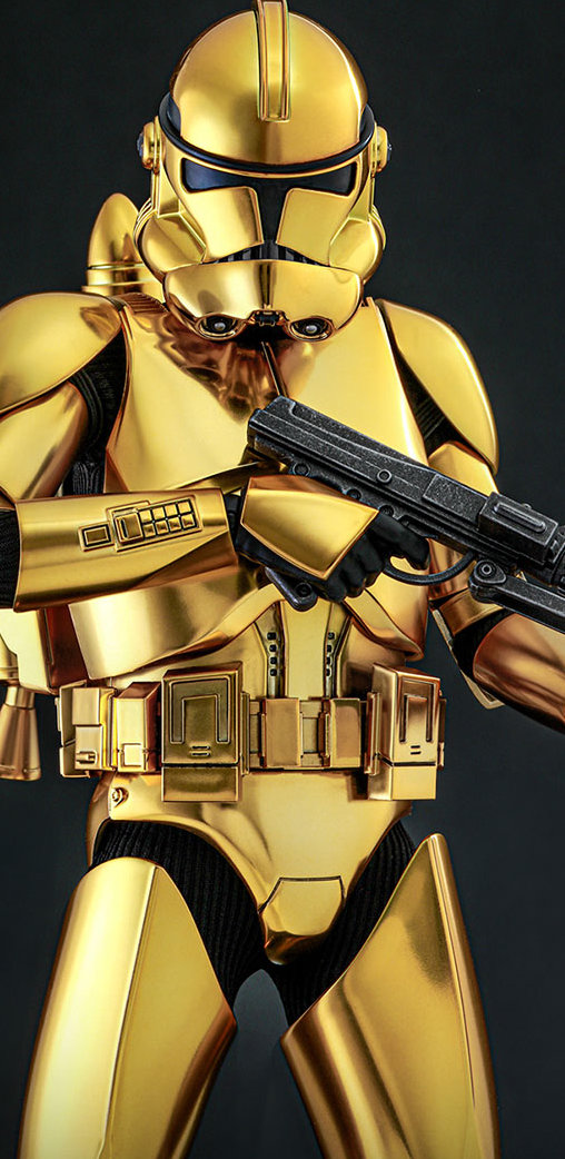 Star Wars - The Clone Wars: Clone Trooper - Gold Chrome Version, 1/6 Figur von Hot Toys