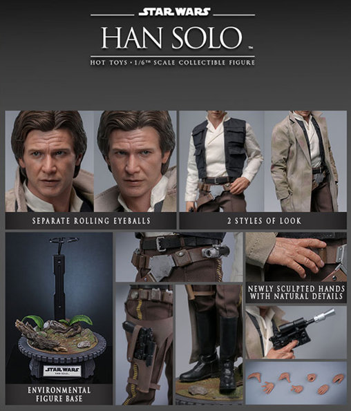 Star Wars - Episode VI - Return of the Jedi: Han Solo, 1/6 Figur von Hot Toys