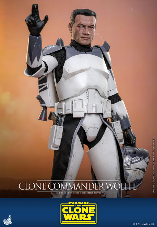 Star Wars - The Clone Wars: Clone Commander Wolffe, 1/6 Figur von Hot Toys