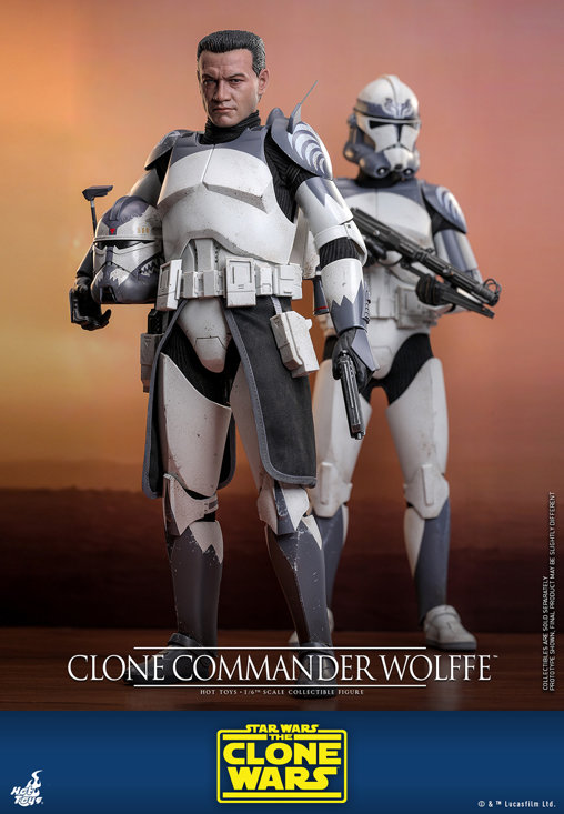Star Wars - The Clone Wars: Clone Commander Wolffe, 1/6 Figur von Hot Toys