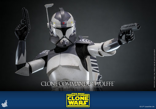 Star Wars - The Clone Wars: Clone Commander Wolffe, 1/6 Figur von Hot Toys