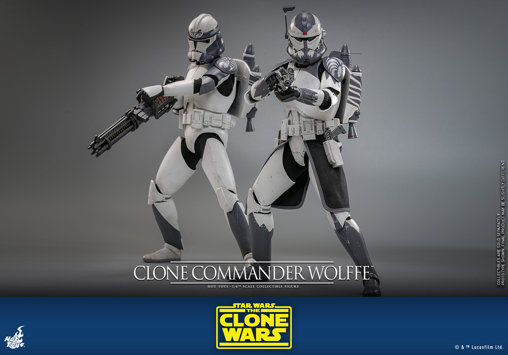 Star Wars - The Clone Wars: Clone Commander Wolffe, 1/6 Figur von Hot Toys