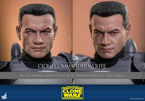 Star Wars - The Clone Wars: Clone Commander Wolffe, 1/6 Figur von Hot Toys