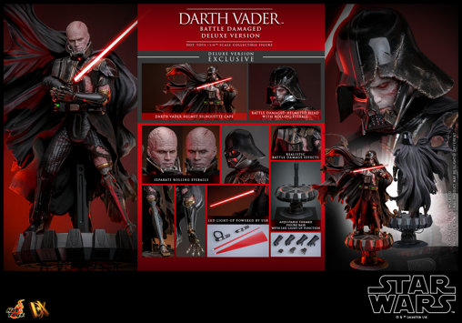 Star Wars: Darth Vader - Battle Damaged - Deluxe, 1/6 Figur von Hot Toys