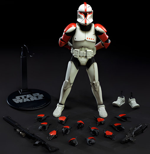 Star Wars - The Clone Wars: Republic Clone Captain - Phase I Armor, 1/6 Figur von Sideshow