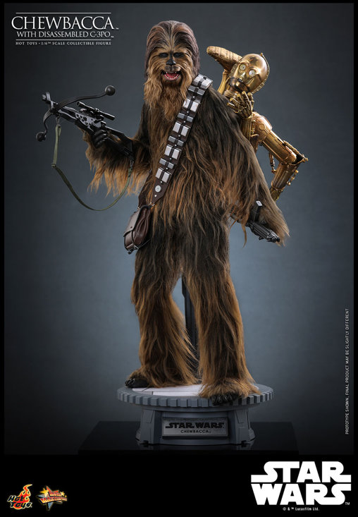 Star Wars - Episode V - The Empire Strikes Back: Chewbacca with disassembled C-3PO, 1/6 Figur von Hot Toys