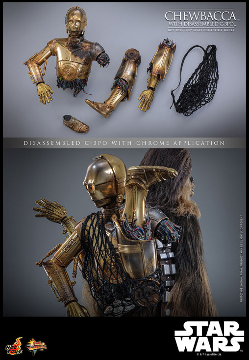 Star Wars - Episode V - The Empire Strikes Back: Chewbacca with disassembled C-3PO, 1/6 Figur von Hot Toys