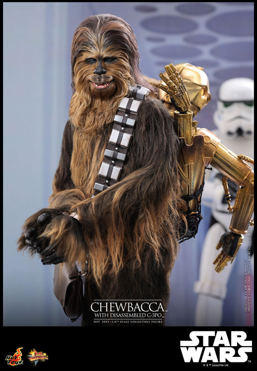 Star Wars - Episode V - The Empire Strikes Back: Chewbacca with disassembled C-3PO, 1/6 Figur von Hot Toys