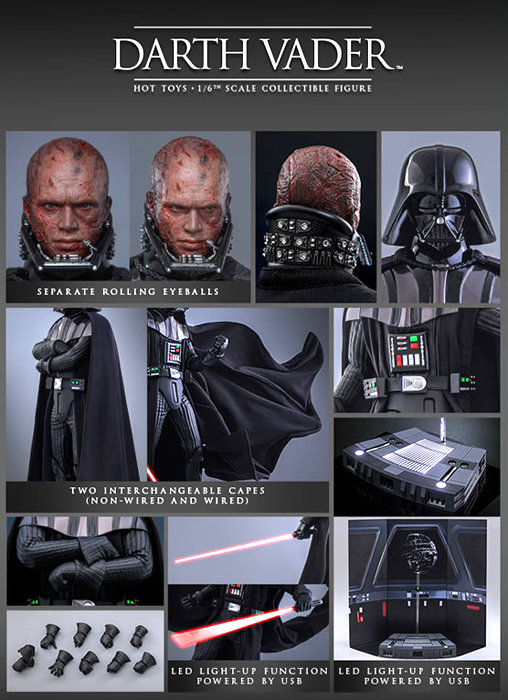 Star Wars - Episode III - Revenge of the Sith: Darth Vader, 1/6 Figur von Hot Toys