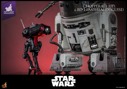Star Wars: Chopper C1-10P, BD-1 und Mausdroide MSE-6, 1/6 Figur von Hot Toys