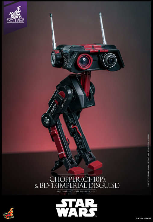 Star Wars: Chopper C1-10P, BD-1 und Mausdroide MSE-6, 1/6 Figur von Hot Toys