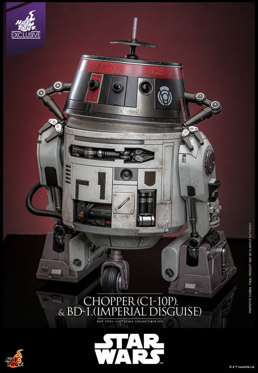 Star Wars: Chopper C1-10P, BD-1 und Mausdroide MSE-6, 1/6 Figur von Hot Toys