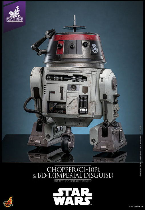 Star Wars: Chopper C1-10P, BD-1 und Mausdroide MSE-6, 1/6 Figur von Hot Toys