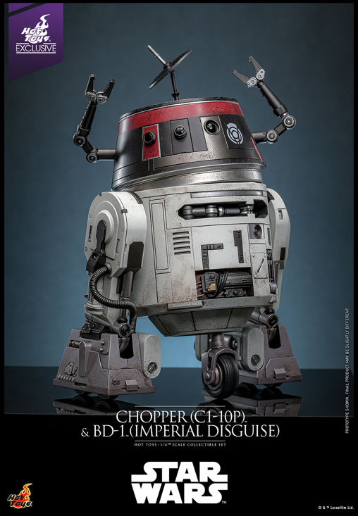 Star Wars: Chopper C1-10P, BD-1 und Mausdroide MSE-6, 1/6 Figur von Hot Toys