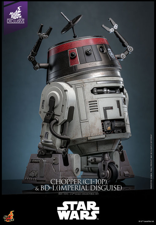 Star Wars: Chopper C1-10P, BD-1 und Mausdroide MSE-6, 1/6 Figur von Hot Toys